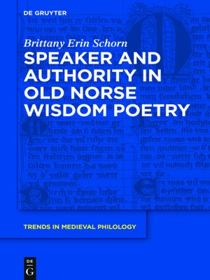 cover image of Speaker and Authority in Old Norse Wisdom Poetry